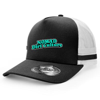 NDC Turquoise Blue Logo Truckers Striped Cap Thumbnail